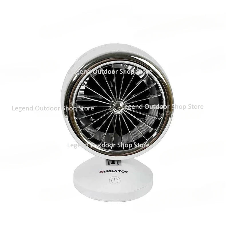 Desktop Fan USB Turbofan Aircraft Engine Styling Personality Creativity Humidifying Spray with Lighting Technology Sense